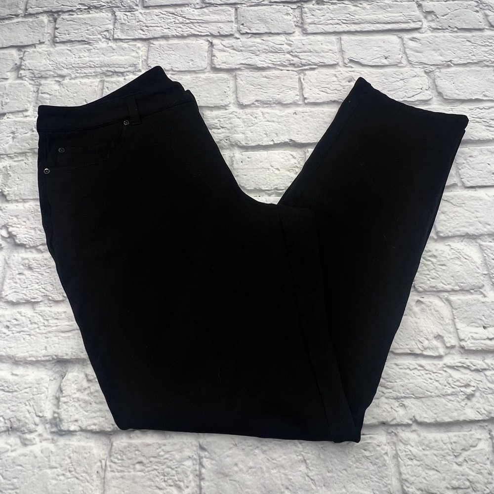 Christopher Banks Signature Slimming Dress Pants Black Straight Leg Womens 10